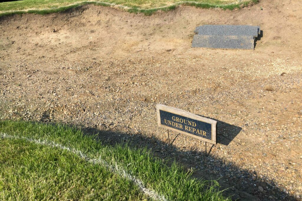 ground under repair